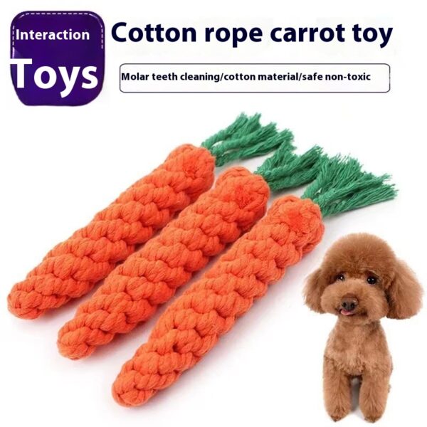 Carrot woven with cotton rope