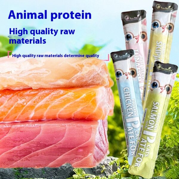 Salmon cat strips