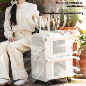 Double-layer trolley pet stroller