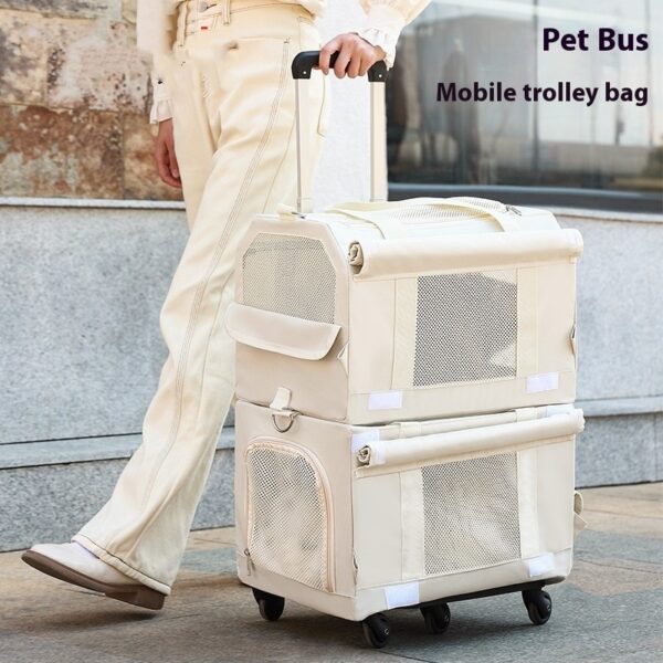 Double-layer trolley pet stroller - Image 3