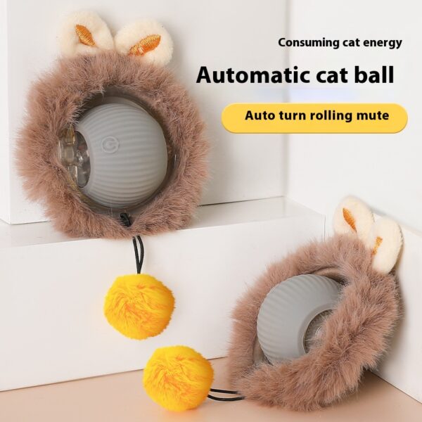 Automatic plush cat toy ball - Image 4