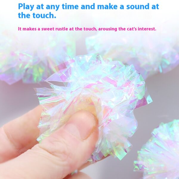 Cat Teasing Paper Rattle Ball - Image 4